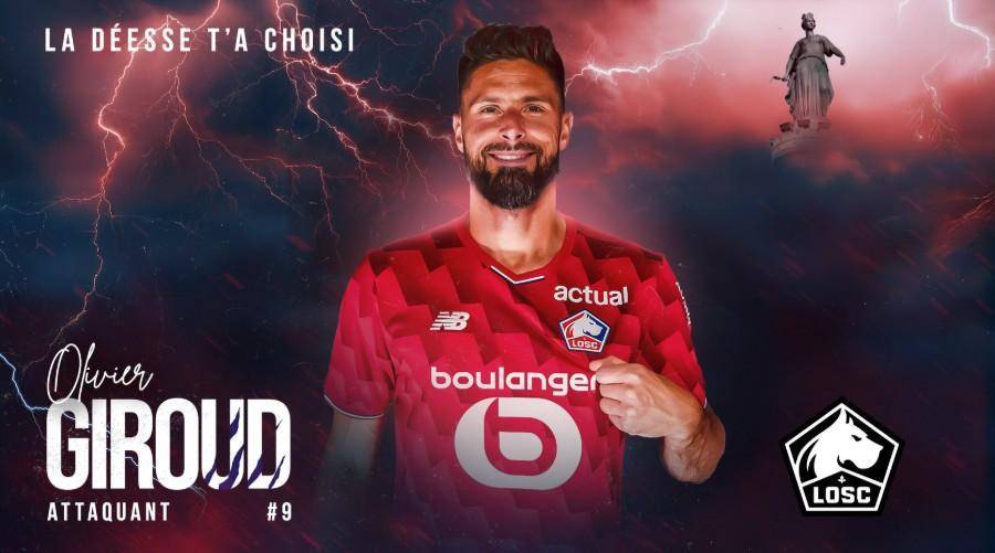 官方：吉鲁加盟法甲里尔披9号 乔纳森-戴维接近签尤文